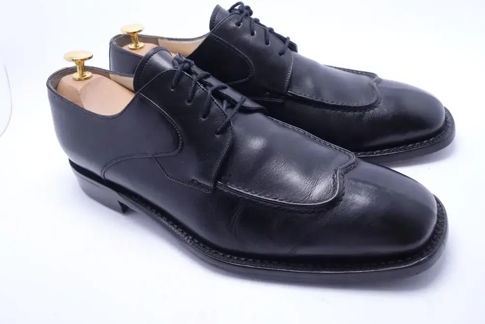 Bruno Magli Caton Shoes Mens Size 11 Black Leather Derby Dress Made In Italy